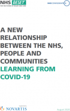 A new relationship between the NHS, people and communities: learning from COVID-19